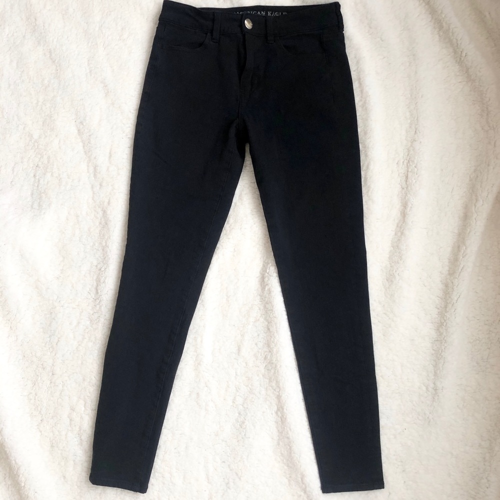 American Eagle high rise skinny jeans.
